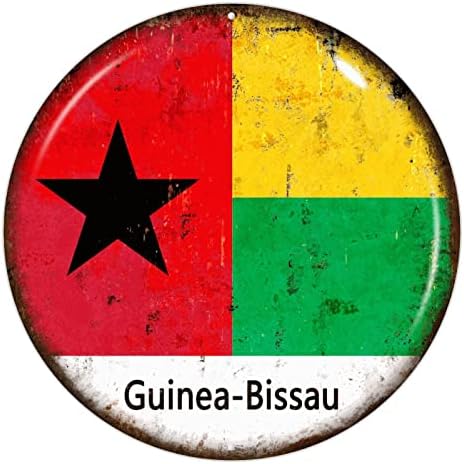 Madcolitote Guinea Fém Tábla-Guinea Zászló Üdvözlő Táblát, Bejárati Ajtó Dekoráció Nemzeti Zászló Személyre szabott Wall