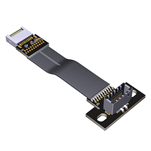 Araierd USB 3.1 C-Típusú Férfi-USB3.1 C-Típusú Férfi 90 Fokos Fel/Le Lapos Extender Kábel - |1,5 A 10G/BPS (12 hüvelyk)