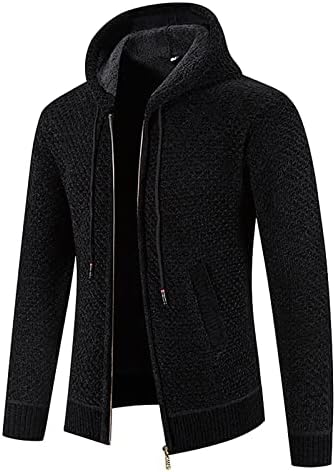 UOFOCO Plus Size Király Hosszú Ujjú Kabát Férfi Tavaszi Egyetemi Kabát egyszínű Kényelem Kötött Testépítés Cipzár