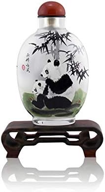 Kínai Handpainted Dohányszelencét Dekoráció Kreatív Belül Festett Miniatűr Üveg Illat Parfüm Üveg (Panda)