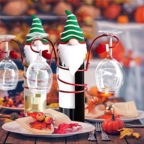 DBYLXMN a Karácsonyt Otthon Tökéletes, 2 Konyha tart Üveg Poharak & Wine Glass Ünnep Üveg birtokosa 1 & Wine Pulton Rack-Tároló Berendezés