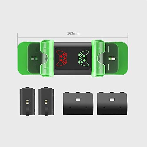 Controller Töltő Dokkoló Xbox Sorozat X/Xbox-S Sorozat, Dual Töltő Állvány Állomás Tartozékok 2 x 1400mAh Akkumulátorral LED Kijelző