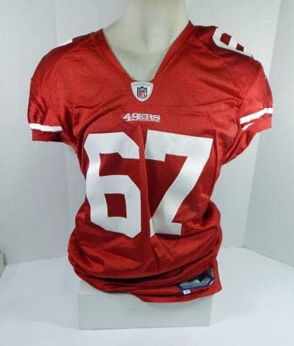 2010-ben a San Francisco 49ers Daniel Kilgore 67 Játék Kiadott Piros Mez 48 DP30919 - Aláíratlan NFL Játék Használt Mezek