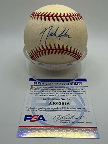 Nick Johnson Yankees Kiállítások Állampolgárok Aláírt Autogramot Hivatalos Baseball PSA DNS - Dedikált Baseball