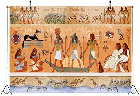 BELECO 10x8ft Szövet Egyiptomi Hátteret Ókori Egyiptom Jelenet Mitológia Godsand Fáraók Titokzatos Templom Falfestmények Phtography