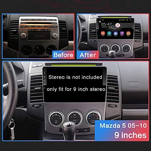 9 inch autórádió Fascia Keret Mazda 5 2004-2008 DVD-GPS Navi Játékos Panel Dash Kit Telepítés Sztereó Keret Trim Előlap