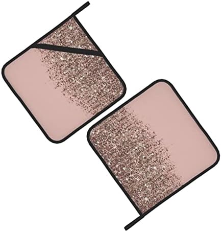 Pír Rose Gold kaspókat Szett 2 darabos Készlet,amely Alkalmas a Konyhában Főzés hőálló Sütés Grillezés Gép Kesztyű