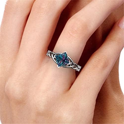 2023 Új Esküvői Színes 512 Nők Méret Ékszer Aranyozott Gyűrű Ajándék gyűrűsujj Alufelni Gyűrűk Férfi Ékszerek Gyűrűk (Ezüst, 7)
