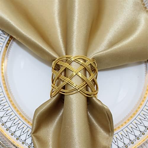 DOUBA Arany Szalvéta Gyűrű Fém Csavar Serviette Szalvéta tartó Gyűrű Esküvők Bankett Vacsora Büfé Asztal Dekoráció (Szín : Szürke, Méret