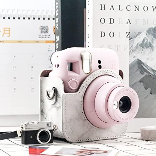 Frankmate Védő tok Kompatibilis a Fujifilm Instax Mini 12 Instant Film Kamera Kiegészítő, Zseb, Állítható Pánt