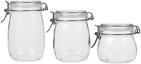 Cabilock Terrárium üvegeket 6db Poharat Tömítő Doboz, Üveg, Lezárt Üvegben Tea Tartály Élelmiszer-Tároló Tartály a Fedél Otthoni Konyha