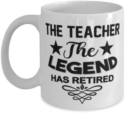 Tanár Bögre, A Legenda szerint Visszavonult, Újszerű, Egyedi Ajándék Ötletek Tanár, Bögre Tea Csésze Fehér