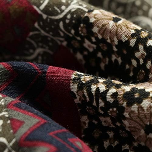 Téli Meleg Outwear Női virágmintás Kapucnis Vintage Túlméretes Kabátok Zsebében