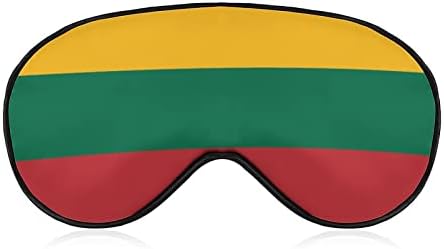 Litvánia Zászló Puha Szem Maszk, Állítható Pánt a Könnyű, Kényelmes bekötött szemmel Alszik