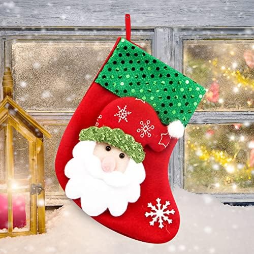 iOPQO Műanyag Csillár Alkatrészek Candy Zokni Kis Karácsony, Karácsonyi Táska Boutique Táska Harisnya, Ajándék, Dekoráció Ajándék