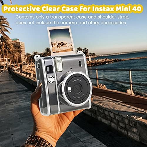 Védő Tiszta Ügy, hogy a Fujifilm Instax Mini 40, Kristály Nehezen PP Fedél Levehető vállpánt a Fujifilm Instax Mini 40 Fényképezőgépet.