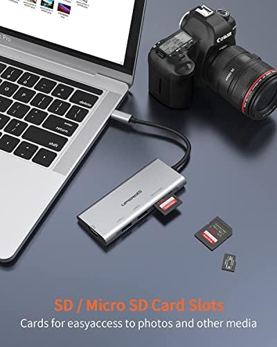 Upgrow 5-in-1 USB C Hub Adapter HDMI, SD, Micro SD, 2 USB 3.0 Port MacBook, iPad,Laptop, valamint Több C-Típusú Eszközök