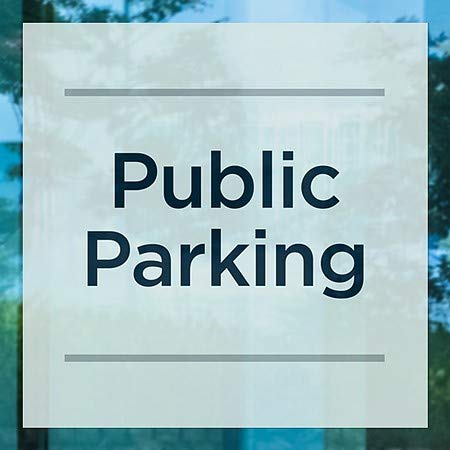CGSignLab | Nyilvános Parkolás -Alapvető Teal Ablak Ragaszkodnak | 24x24