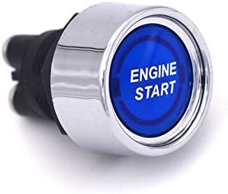 Nyomd meg a Start gyújtáskapcsoló - JOYHO Off-(ON) Pillanatnyi Motor Start Gomb, Kapcsoló, Alkalmas 12V-24V Járművek, Kék LED