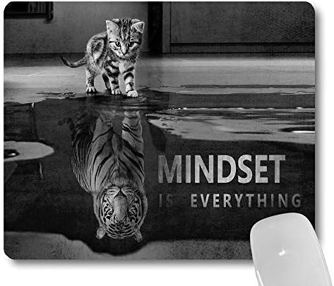 Wknoon Gondolkodásmód Minden Inspiráló Idézet egérpad, Aranyos Macska nézte A Tükörképét Tigris Vicces Egérpadok Motivációs Mat