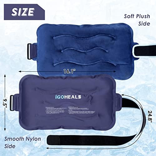 IGOHEALS Ice Csomag Sérülések Újrafelhasználható,hátfájás Enyhítésére Forró Hideg Terápia Pakolás,Rugalmas, Zselés Pad Hideg Borogatást Fűtés
