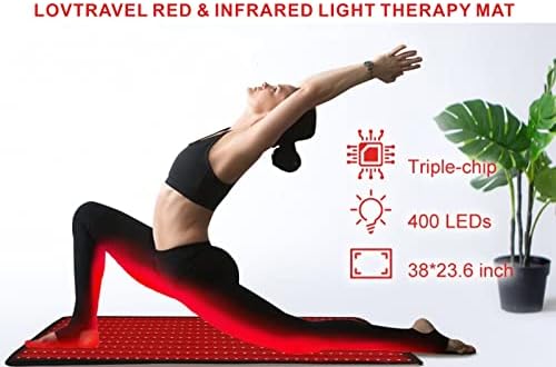 LOVTRAVEL LED 660nm Vörös Fény Terápia Matrac 38 X 23,6 850nm Közeli Infravörös fényterápia Készülékek Nagy Párna Egész Teljes Test fájdalomcsillapítás