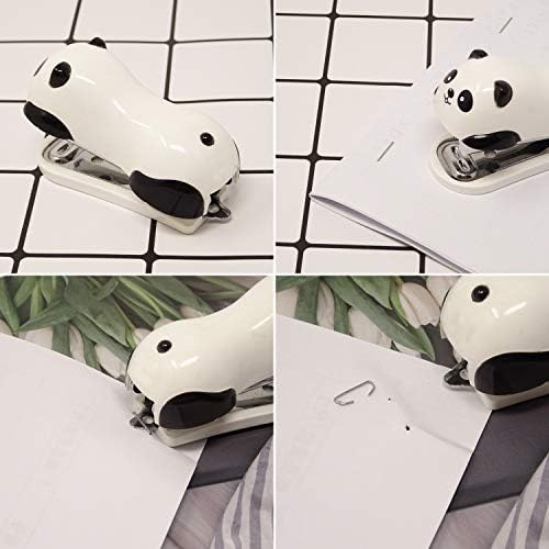 Honbay Hordozható Mini Cuki Panda Asztali Tűzőgép Szett 1000PCS 10. Tűzőkapcsok Irodai Iskolában, Otthon, vagy Utazás Használata