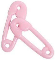2.5 inch Rózsaszín Kis Műanyag Pelenka Csapok Baby Shower Szívességet Tömeges 144 Darab