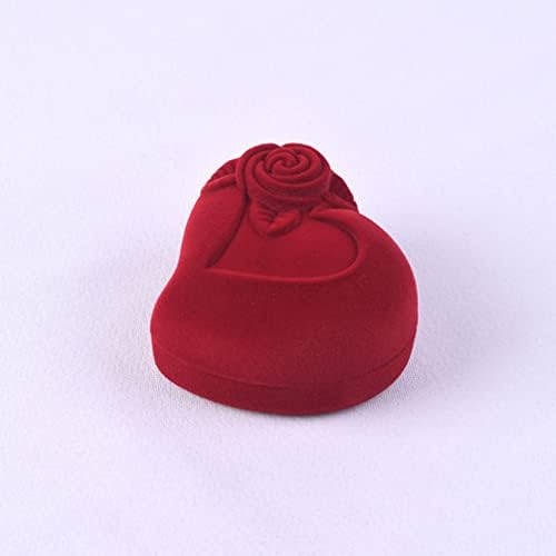 Zerodeko Gyűrű Gyűrű doboz Doboz Szervező Doboz 3 Csomag Szív Alakú Piros Rózsa Ékszer Ajándék Doboz Esetben Mini ékszerdoboz Ékszer tartó