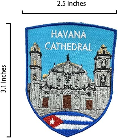Egy-EGY 3 DB-os Csomag - Havanna Székesegyház Mérföldkő Javítás+Kubai Zászló, Kitűző Jelvényt, valamint, Havanna Mérföldkő Ajándék, Utazási