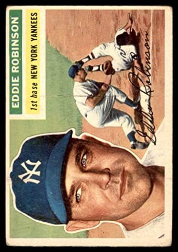 1956 Topps 302 Eddie Robinson New York Yankees (Baseball Kártya) JÓ Yankees