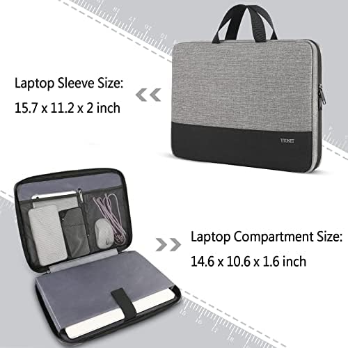 Ytonet Laptop táska, 15.6 inch TSA Laptop tok Vízálló Tartós Számítógép hordtáska Kompatibilis HP, Dell, Lenovo, Asus Laptop, Ajándékok