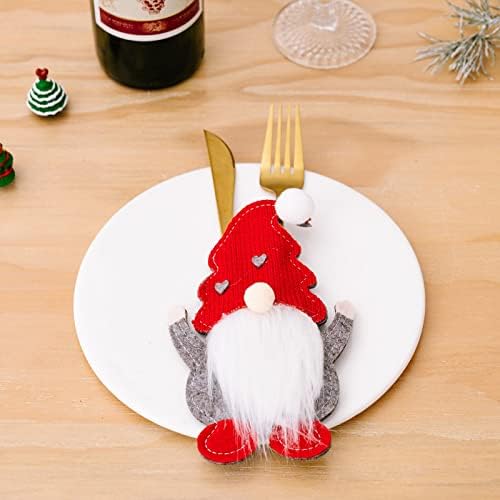 DBYLXMN Karácsonyi Mini Villa Evőeszköz Táska asztali Dekoráció Dekoráció Készlet Fél Vacsora Event Horizon Póló
