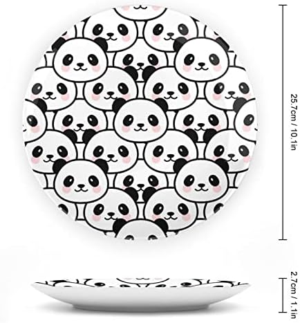 Panda FaceCustom Fotó porcelán Díszítő Lemez Személyiség Kerámia Tányér Mesterségek, a Nők, Férfiak, Ajándékok, Display Állvány