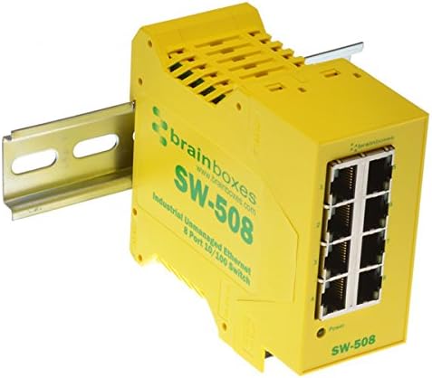 Brainboxes Nem Felügyelt Ipari Ethernet Switch Portok 8