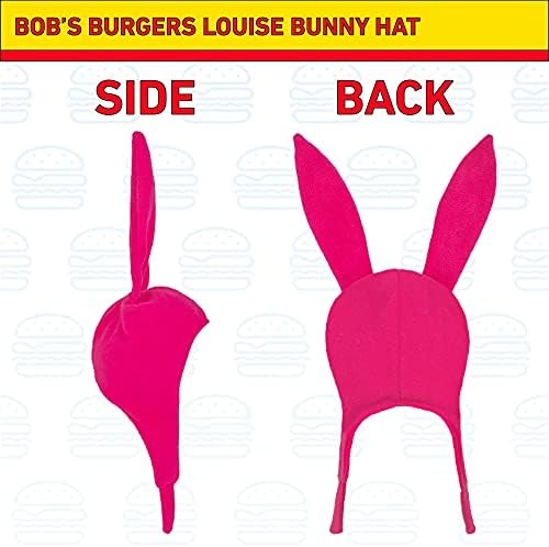 A koncepció Egy Női Bob ' s Burgers Louise Cosplay Nyuszi a lógó Fül Polár sapka Sapka, Rózsaszín, 0 MINKET