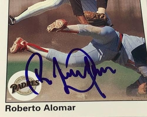 Roberto Alomar aláírt 1990-es Felső szint Kártya san diego Padres baseball autogram - Baseball Asztalon Dedikált Kártyák