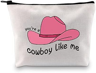 XYANFA Cowboy, Mint Én Taylorr Dalszöveg Smink Táska Énekes Rajongói Ajándék Zenét Szerető Cipzáras Hordtáska (cowboy, mint én)