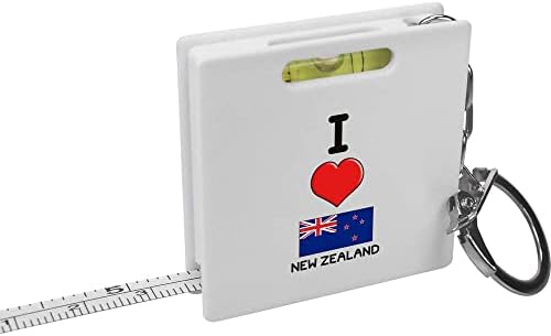 Azeeda 'Szeretem, Új-Zéland' Kulcstartó mérőszalag/Szellem Szinten Eszköz (KM00027608)