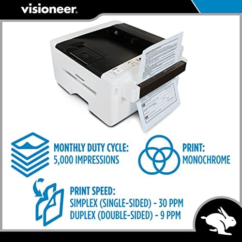 Visioneer Nyúl PC30dwn Lézer Nyomtató/Másoló Gép, USB fekete-Fehér Irodai Nyomtató, Fénymásoló PC vagy Mac, 30 lap / perc,