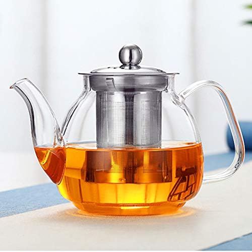 Hőálló üveg teáskanna, virág teáskanna, háztartási kung fu teáskanna, rozsdamentes acél belső edény, filter tea set, vízforraló,