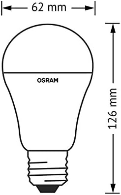 OSRAM LED Csillagos Klasszikus/LED lámpa, Klasszikus Izzó Forma, Csavaros Bázis: E27, 14.50 W, 220...240 V, 100 W Csere, Homályos, hideg