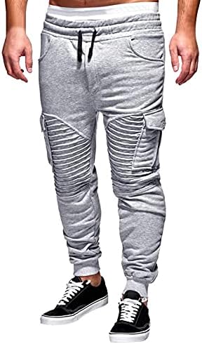 Férfi Divat Laza Jóképű PocketJeans Nadrág Szerszámok Terepszínű Nadrág M-4XL