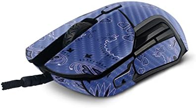 MightySkins Szénszálas Bőr Kompatibilis SteelSeries Rivális 5 Gaming Mouse - Kék Kendő | Védő, Tartós Szerkezetű Szénszálas Befejezés |