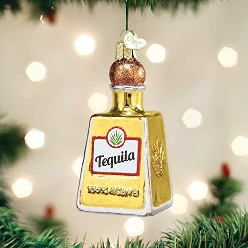 A régi Világ Karácsonyi Díszek: Felnőtt Italok Üvegből Fújt Díszek a karácsonyfára, Tequila
