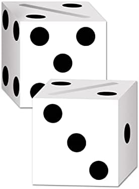 Beistle 2 Csomag Kocka, Kártya, Doboz, 6-1/2-Es által 6-1/2-Es, Fekete/Fehér