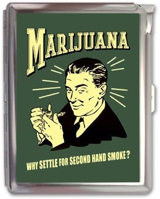 A marihuána Retro cigarettatárca, Világosabb, vagy Pénztárca névjegykártya tartó