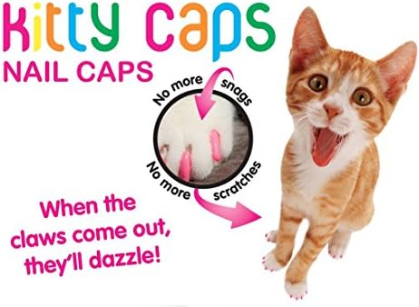Kitty Caps Köröm Kupakkal, a Macskák, a Biztonságos, Elegáns & Humánus Alternatíva Declawing | Leáll, Virsli, Karcolások, Közepes (9-13 kg),