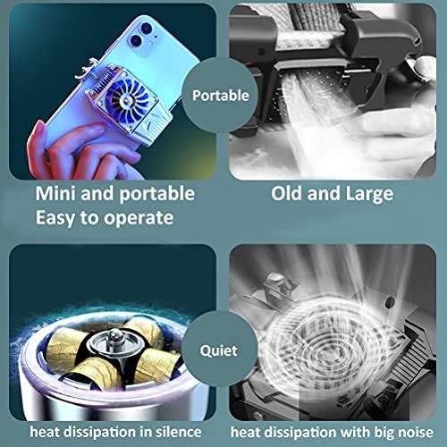 Ivishow Telefon Hűtőtáska Hűtő Ventilátor Hordozható Játék Radiátor Ajándékok Videókat & Mobil Játékok, Kompatibilis 4-6.7 Hüvelykes Android