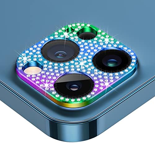 OTOFLY Kamera Lencséjét Védő Kompatibilis az iPhone 12 Pro Max a Nők, Lányok Bling Csillogó Gyémánt, Fém Lencse Védő Dekorációs Fedél